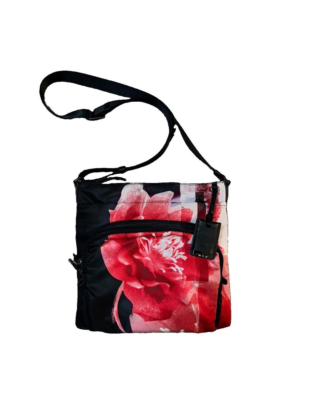 Tumi Voyageur Capri Floral Multicolor Leather Accent Crossbody Bag